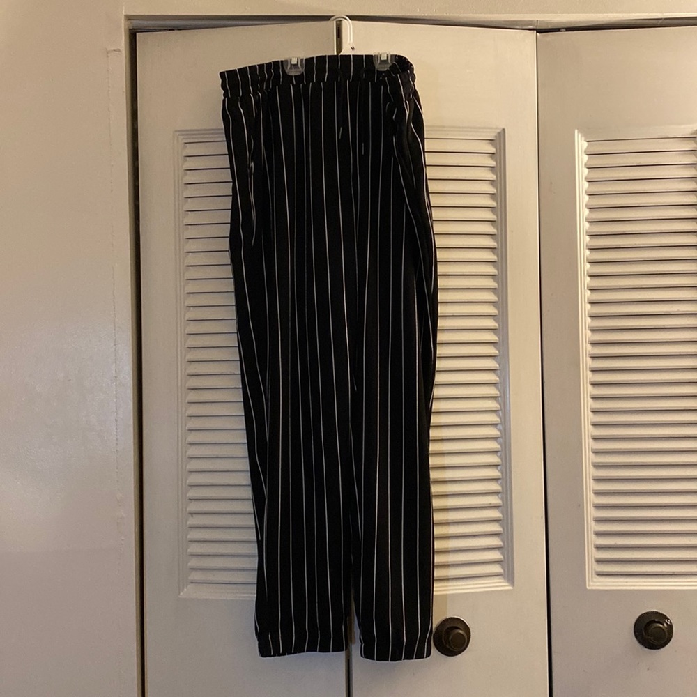 Black and White pin stripe pants